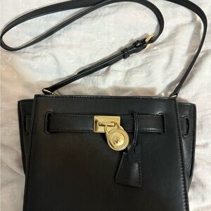 Michael Kors Black Leather Shoulder Bag